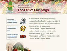 Tablet Screenshot of foodmiles.saskorganic.com